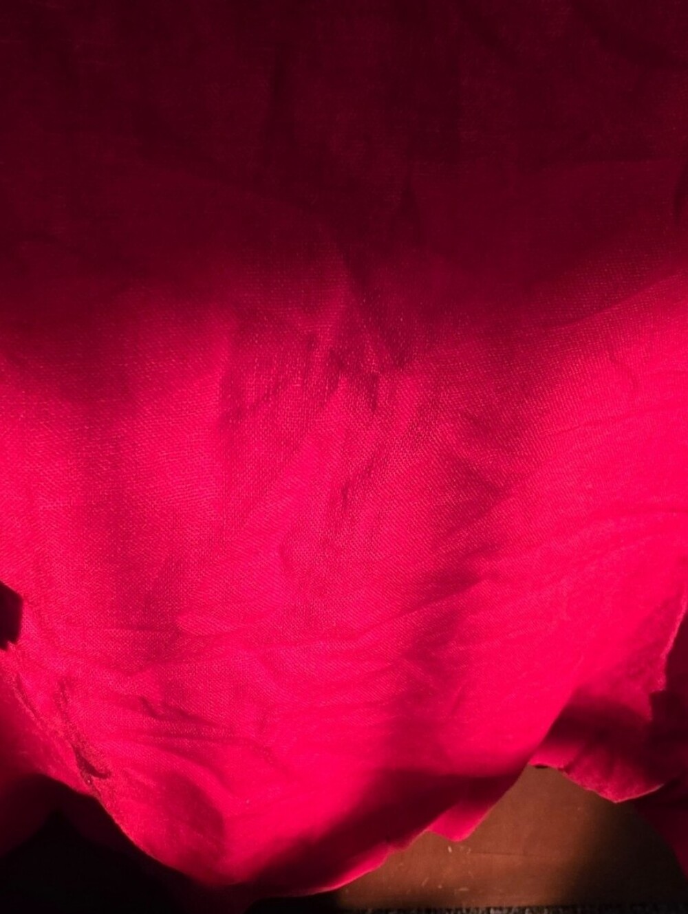 Red Tank Top With Button Down Back Detail - Picture 3 of 7
